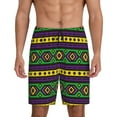 thumbnail image 2 of Picia Carnival Mardi Gras Pajama Shorts for Men, Men's Pajama Bottoms, Sleepwear,Short Pajama Pants-X-Large, 2 of 9