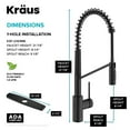 thumbnail image 6 of KRAUS Oletto Touchless Sensor Commercial Pull-Down Single Handle Kitchen Faucet with QuickDock Top Mount Assembly in Matte Black, 6 of 16
