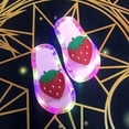 thumbnail image 4 of GobdXE Toddler Kids Light Up Slides LED Strawberry Cartoon Sandals Non Summer Slippers Size:5-5.5 Years, 4 of 9