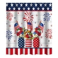 thumbnail image 2 of Cortina de ducha con diseño del Día de la Independencia, tela divisoria decorativa para baño, impresión digital, impermeable, con ganchos, sin perforaciones, de nailon y elastano., 2 of 6