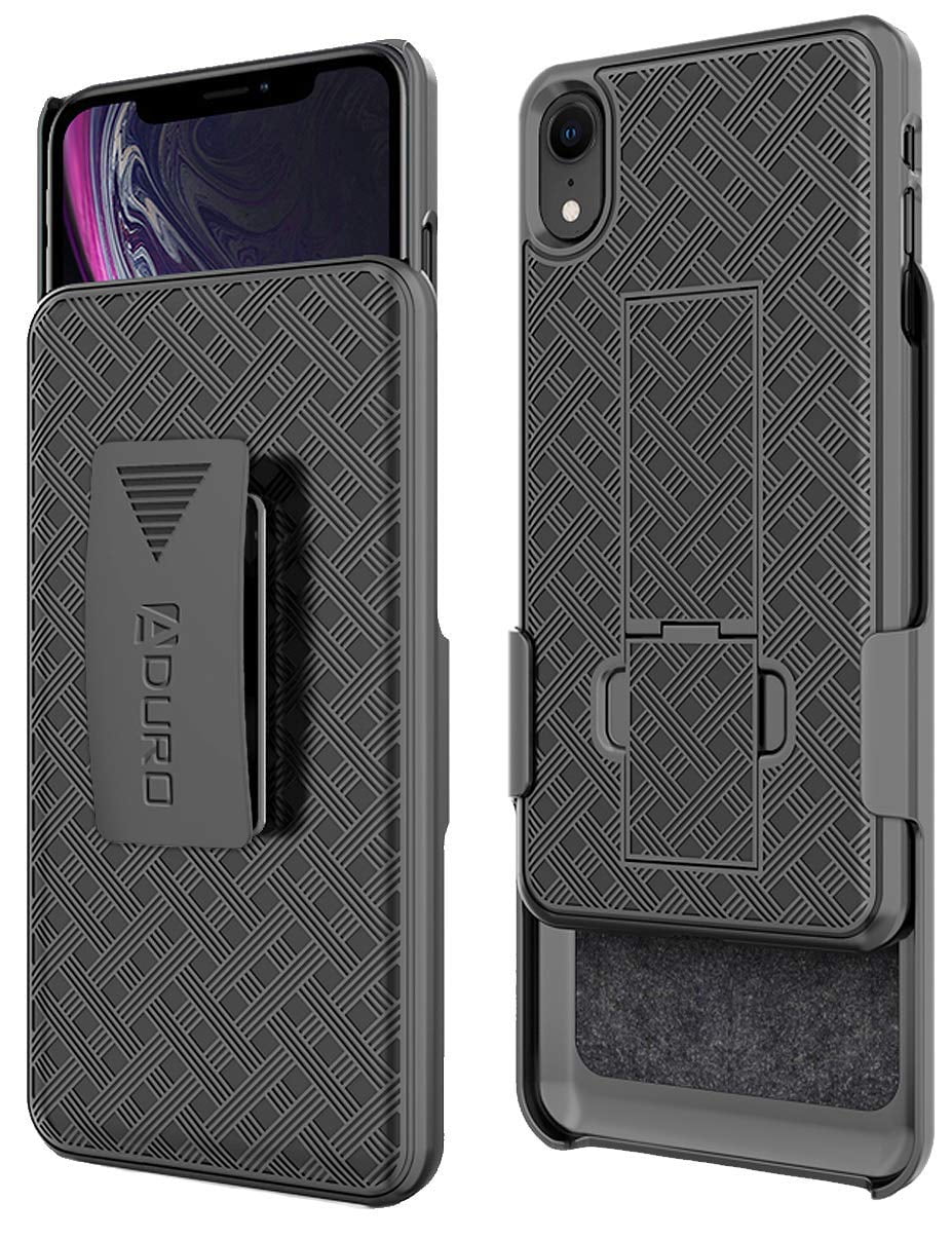 iPhone XR Holster Case, Aduro Combo Shell & Holster Case for Apple iPhone XR