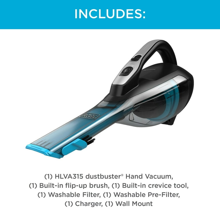 BLACK DECKER Detailer Dustbuster Cordless Lithium Ion Hand Vacuum Powerful and Long Lasting Battery HLVA315J00W Walmart