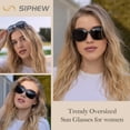 thumbnail image 2 of Gafas de sol SIPHEW polarizadas cuadradas con protección UV400 para mujer, 2 of 6