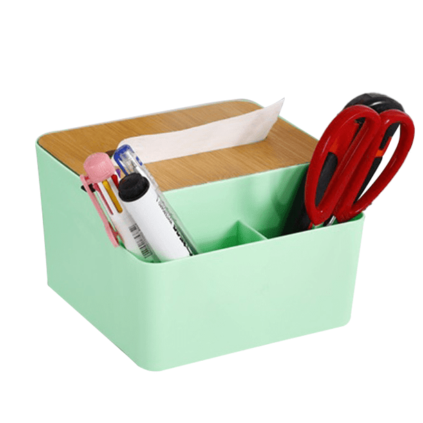 Caja de Kleenex para baño, cocina, oficina, caja de almacenamiento de escritorio multifuncional, dispensador de servilletas multifuncional Ofspeizc