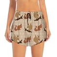 thumbnail image 3 of Uemuo Cartoon Squirrel Pattern Women's Athletic Shorts High Waisted Running Shorts with Liner Pockets Gym Elastic Workout Shorts-Large, 3 of 9