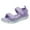 Purple, variant on GiLiling Girls Open-Toe Sport Sandals, Breathable Fabric with Dual Adjustable Hook-and-Loop Straps, Lightweight Platform Sole Casual Outdoor Beach Footwear (Purple, 12-12.5 Years)