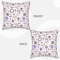 thumbnail image 3 of Haiem Lavender Flowers Print Velvet Soft Solid Decorative Square Throw Pillow Covers Set with Elegant Piping Christmas Cushion Case for Sofa Bedroom Car-16"x16", 3 of 8