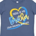 thumbnail image 4 of Inktastic Proud of My Brother Down Syndrome Awareness Heart Ribbon Boys or Girls Toddler T-Shirt, 4 of 5