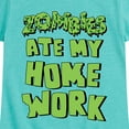 thumbnail image 3 of Instant Message - Zombies Ate My Homework  - Toddler & Youth Girls Short Sleeve Graphic T-Shirt, 3 of 6