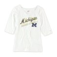 thumbnail image 2 of Soffe U Of Michigan playera gráfica con cuello en V para mujer, blanca, mediana Soffe Camiseta gráfica, 2 of 2