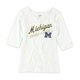 thumbnail image 2 of Soffe U Of Michigan playera gráfica con cuello en V para mujer, blanca, mediana Soffe Camiseta gráfica, 2 of 2