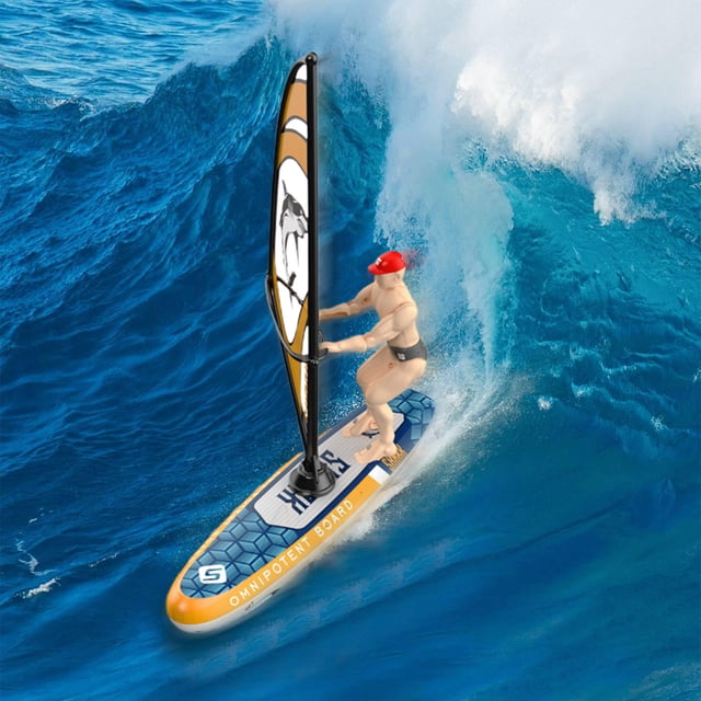 Cameland Télécommande - Voile pour Course Surf - Vitesse Haute/basse Étanche Lumière DEL - Jouet Équipé