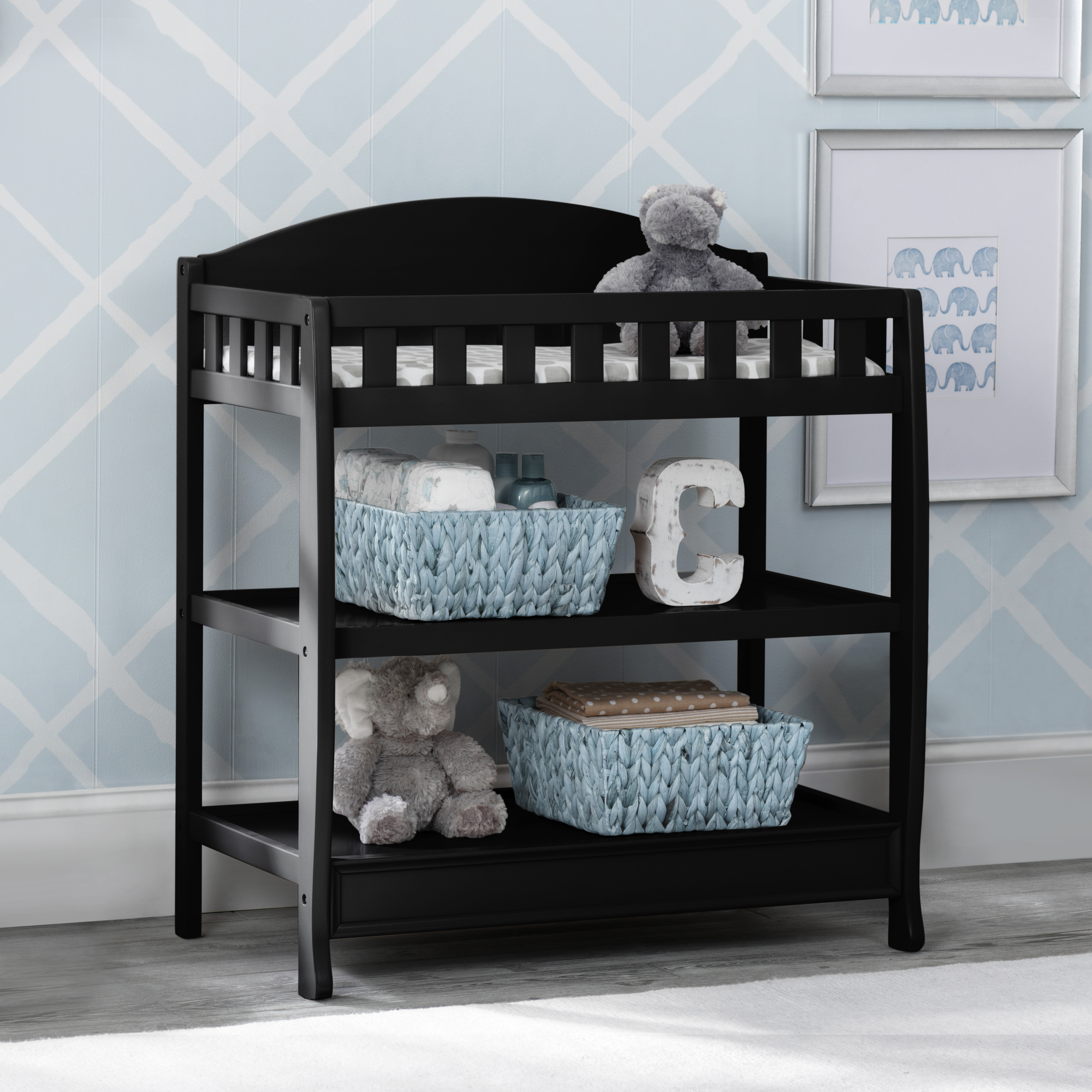 Delta Children Wilmington Changing Table with Pad, Ebony Black - image 3 of 8