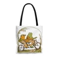thumbnail image 2 of Cartoon Frog Print Canvas Bag, Lightweight Shoulder Bag, Versatile Shop bag, 2 of 4
