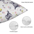 thumbnail image 3 of Pofeuu Rabbit And Butterfly Print Double-sided plush pillowcase Square Throw Pillow Covers Pillows Cover for Living Room Bedroom Sofa Couch Cushion Cover（No pillow core）-26"x26", 3 of 7