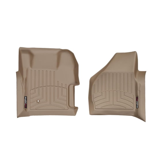 WeatherTech Custom Fit FloorLiners compatible with 2008-2010 Ford Super Duty - 1st Row (Driver & Passenger), Tan