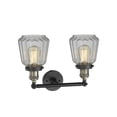 thumbnail image 2 of 208-BAB-G142 Innovations Lighting Chatham - 2 Light Bath Vanity In Art Deco Style-10 Inches Tall and 16 Inches Wide-Black Antique Brass Finish-Clear, 2 of 2