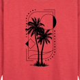 thumbnail image 2 of Instant Message - Geometric Palm Tree Scene - Women's Lightweight French Terry Pullover, 2 of 6