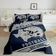 thumbnail image 2 of Erosebridal Sports Bedding Twin Comforter Set Teens, American Football Down Comforter, Navy Grey, Reversible 2pcs, Ultra Soft, 2 of 7