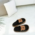 thumbnail image 2 of Cartoon of Bear Slippers Open Toe Shower Shoes Slides Women Adorable Comfortable PVC Bathroom Sandals Non Slip for Showering Beach Household Black 36 To 37, 2 of 10