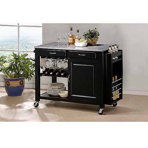 Wholesale Interiors Baxton Studio Phoenix Kitchen Island with Granite