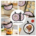 thumbnail image 5 of ZUXONGSY Cute Corgi Set of 2 Pot Holder Round Insulated Oven Gloves Kitchen Accessories Insulated Tea Pot Holder Dishwasher Safe Pot Holders Oven Mitts 2-in-1 Stylish Decor, 5 of 7