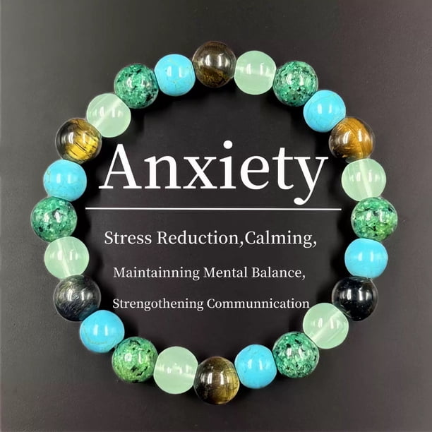 Pulsera de cristal de ojo de tigre turquesa verde para hacer pulsera elástica