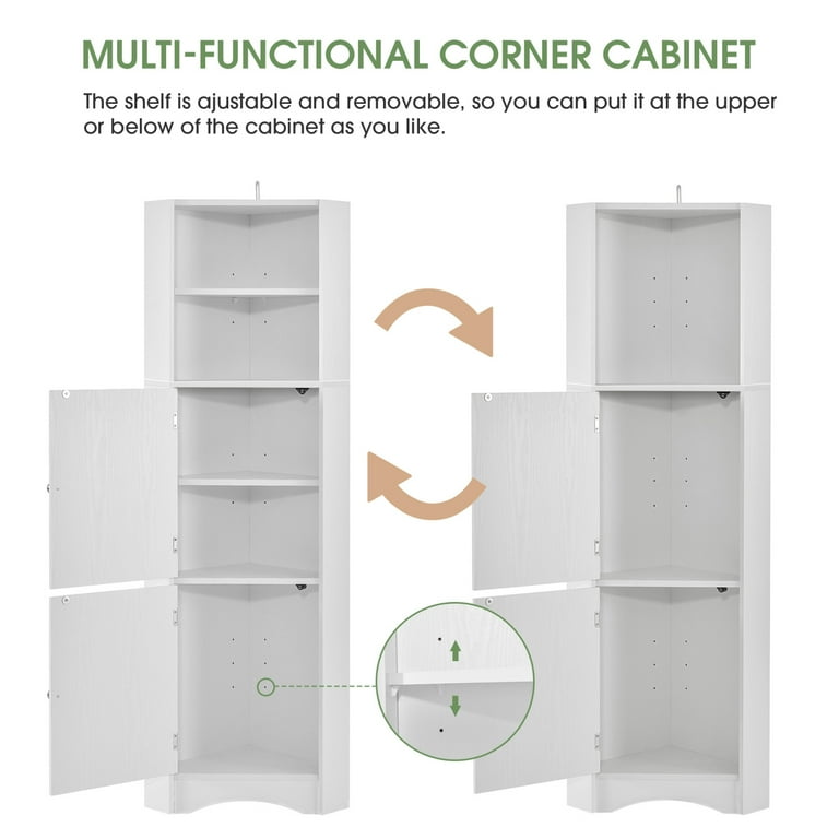 New Practical Modern Tall Bathroom Corner Cabinet Freestanding