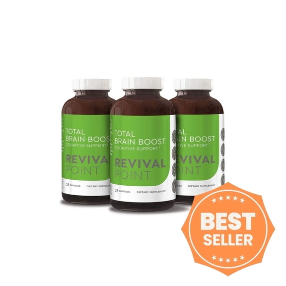 Total Brain Boost Cognitive Support Curcumin, Trans-Resveratrol– Brain Supplements for Memory & Focus - Dr Formulated 3-Pack