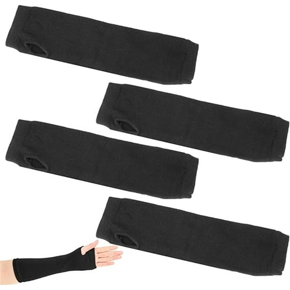 GIXUSIL 2 Pair Arm Cast Cover,12.2x3.2 In Elastic Fingerless Arm Cast Covers,Black Removable Cast Covers,Washable Arm Cast Covers for Arm Bath Shower