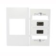 thumbnail image 3 of axGear 2-Port HDMI 1.4 Wall Face Plate Panel Cover Coupler Outlet Extender 1080P White, 3 of 7