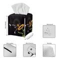thumbnail image 3 of FUIALDOLG Decorative Car Tissue Holder, Black Cat Sunflower Square Tissue Box Cover PU Leather Facial Paper Case Organizer Dispenser for Bathroom, Vanity Countertop, Night Stands, Desk, 3 of 7