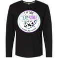 thumbnail image 3 of Inktastic Suicide Prevention- I Wear Teal and Purple for My Dad Long Sleeve T-Shirt, 3 of 5