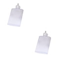 thumbnail image 1 of Inteprter Plastic Hip Whiskey Alcohol Flask Cap Water Pocket Bottle Blanco 2Conjunto, 1 of 1