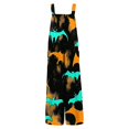 thumbnail image 6 of WTOBBY Halloween Themed Women's Casual Jumpsuit in Sleeveless Cotton Design, Printed for Style, Comfortable Loose Fit Perfect for Daily Activities,Fluorescence YellowL, 6 of 6