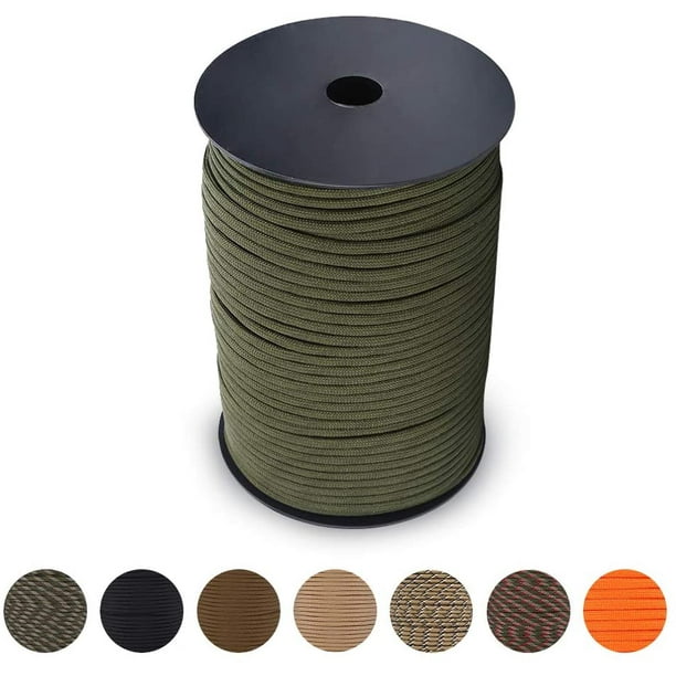 Durhf 100m Paracord Roll Rope, 4mm Braided Line 9 Strand Parachute Cord Made Of Polypropylene And Polyester For Camping Outdoor Climbing Survival (arm