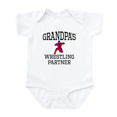 

CafePress - Grandpas Wrestling Partner Body Suit - Baby Light Bodysuit Size Newborn - 24 Months
