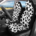 thumbnail image 3 of Pzuqiu Car Seat Covers Full Set Polyester, Compatible with Automotive Seats Auto Seats, for Truck Cars, Black and White Spots, 3 of 10