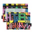 thumbnail image 2 of Ckdifva Letters Colorful Pencil Pouch 3 Ring Zipper Pencil Case Binder Pockets Clear Top Cosmetic Bag 2 Pack, 2 of 6