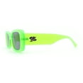 thumbnail image 3 of Frost Neon Glo Mod Fashion Rectangular Clout Plastic Sunglasses Green - Black, 3 of 4
