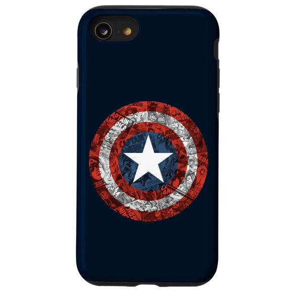Funda de teléfono Marvel Captain America Comic Shield para iPhone SE (2020)/7/8