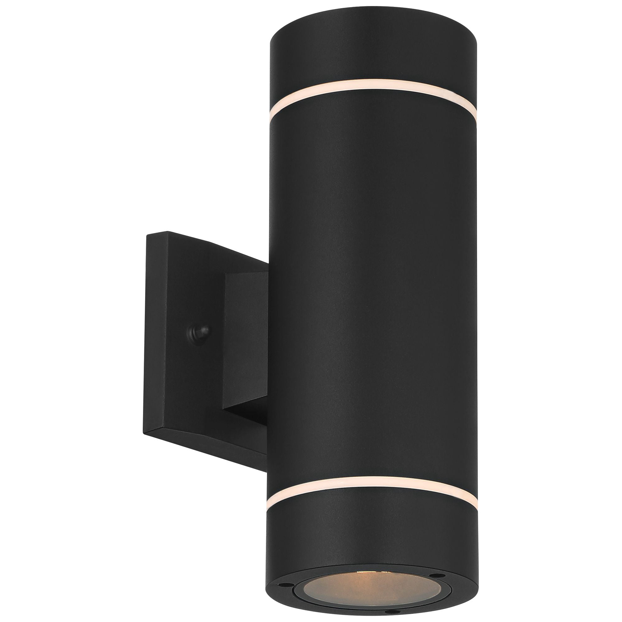 Possini Euro Design Wynnsboro 12" High Modern Outdoor Wall Light Fixture Mount Porch House Up/Down Set of 2 Black Aluminum