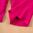 thumbnail image 5 of Cute Two Piece Sets for Girls Ruffle Short Sleeve Tops and Pants Outfits Toddlers Kids Lightweight Solid Color Casual Loungewear Suits Set, 5 of 8