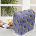 thumbnail image 4 of Moon Lounger Chair Bag, Themed Pattern with Moon Stars Dots Cartoon Style Night Sky, High Capacity Storage with Handle Container, Lounger Size, Lavender and Yellow, by Ambesonne, 4 of 5