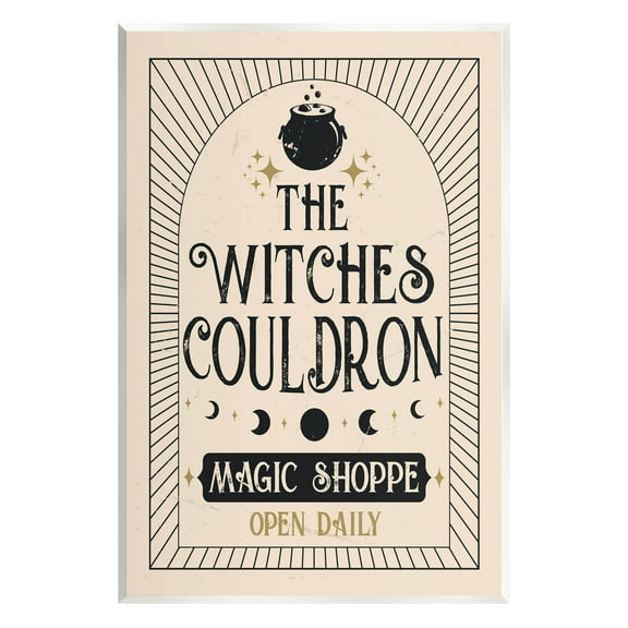 Stupell Industries Witches Cauldron Vintage Shoppe Graphic Art Unframed Art Print Wall Art, Design by Angela Nickeas