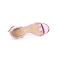 thumbnail image 4 of BLISSFUL STEP Sandales à Talons Aiguilles à Brides Pailletées pour Femmes Rose Vif (Taille 6), 4 of 7