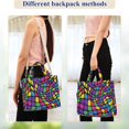 thumbnail image 4 of FORMRS Womens Corduroy Tote Bag Crossbody Shoulder Handbag with Pocket, Colorful Psychedelic, 4 of 7