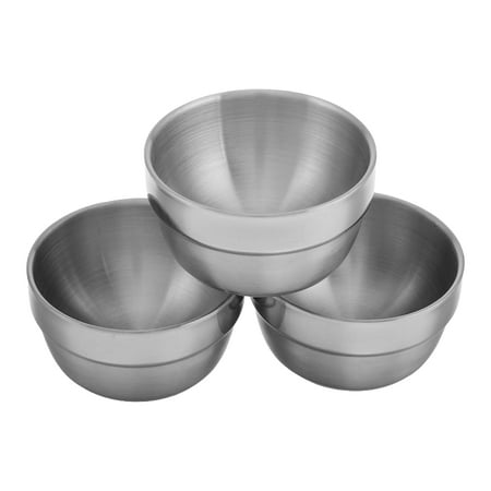 

unbranded 3 Pcs Stainless Steel Beer Mug Wine Glass Blowout Shield Tea Cup Solid Dumbbells Silver