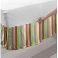 thumbnail image 2 of Stripes Bed Skirt, Colorful Pattern with Pastel Colored Bands Vertically Aligned Abstract Illustration, Elastic Bedskirt Dust Ruffle Wrap Around for Bedding Decor, 4 Sizes, Multicolor, by Ambesonne, 2 of 2