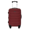 thumbnail image 3 of Wrangler 5 Piece Rolling Hard Side Spinner Luggage Set, Red, 3 of 11